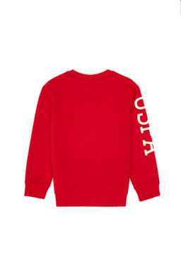 Erkek _ocuk K_rm_z_ Basic Bisiklet Yaka Sweatshirt Sepette S_rpriz _ndirim - U.s. polo assn фото 2