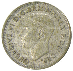 Монета 3 пенса 1951 года Австралия