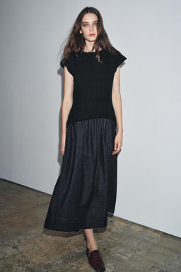 ZW COLLECTION CONTRAST MIDI DRESS