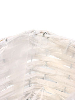 Корзина плетёная для хранения, 37×15×10 см, лоза, белая