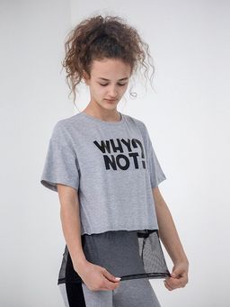 CRB wear/CSJG 63129-11-322 Футболка для девочки,светло-серый меланж/Ex.Cherubino