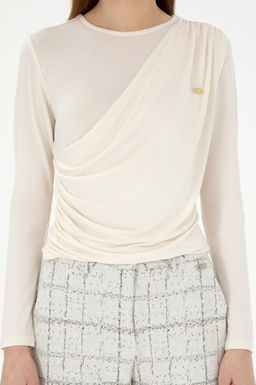 Женский кремовый свитшот Неожиданная скидка в корзине - U.s. polo assn фото 6