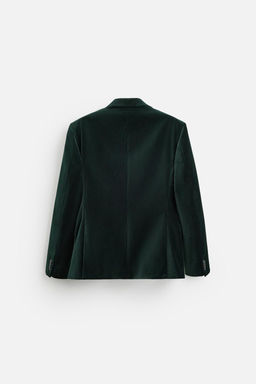 VELVET DOUBLE-BREASTED BLAZER - Zara фото 8