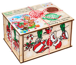 Посылка Новогодняя 500 г. фанера