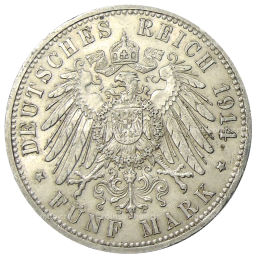 5 марок 1914 года A Германия (Пруссия)