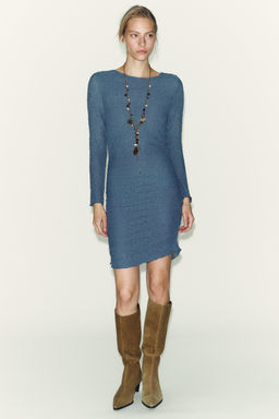 STRUCTURED DRAPED MINI DRESS