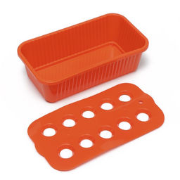 Цена за 2 шт. Ящик для выращивания зелёного лука, 29×16×8.5 см, 2.5 л, 10 лунок, пластик, оранжевый, Greengo