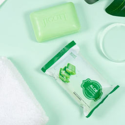 Jigott Мыло-скраб для лица и тела с экстрактом алоэ / Aloe Scrub Soap, 150 г