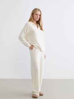 Polo Yaka Kad?n Pijama Tak?m?