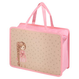 Папка для школьных тетрадей пластиковая Феникс+, арт. 72347/ 12 ДЕВОЧКА С КОСОЙ (полипропилен, форма