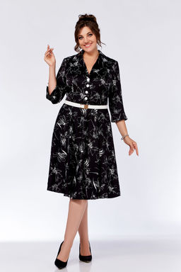 Блуза Swallow 803.2 черный+серебряный узор фото 372