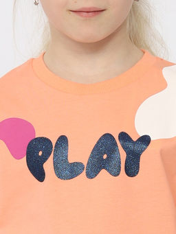 CRB wear/CSKG 63761-47-395 Футболка для девочки,персиковый/Ex.Cherubino  фото 4