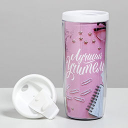 Подарочный набор, ежедневник А5, 80 л., термостакан 350 мл «Лучший учитель»