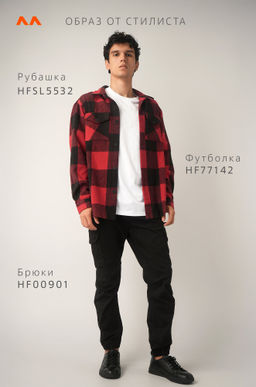 Мужская теплая рубашка в клетку Happyfox - Happy fox фото 13