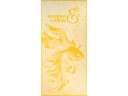 Полотенце махровое 6с102.411ж1 Золотая рыбка(т.желтый4) 67х150см