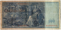 Банкнота 100 марок 1910 года Германия