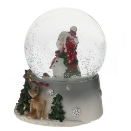 Фигурка декоративная "Снеговик" в стекл шаре, L7 W7 H8,5 см, 2в.