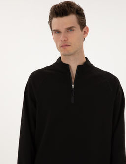 Siyah Regular Fit Sweatshirt - Pierre cardin фото 2
