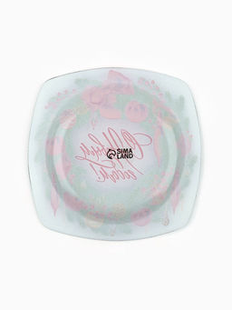 Тарелка новогодняя плоская «С новым годом», 20×20 см