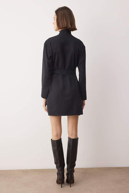 Siyah Duz K?sa / Mini Dokuma Elbise TWOAW26EL00291 - Trendyolmilla фото 4