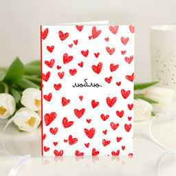 Открытка 4 шоколадки "Люблю (маленькие сердечки)"