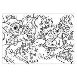 Цена за 3 шт. Раскраска для девочек Мир единорогов, 16 стр., формат А4