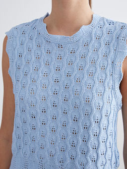 Bisiklet Yaka Ajurlu Kad?n Triko S?veter