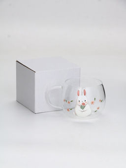 Кружка стеклянная Зайка, 400 мл