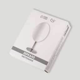 Зеркало настольное, овальное, на ножке, 14.5×29 см, (14.5×19.5 см), цвет серебряный