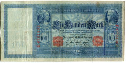 Банкнота 100 марок 1910 года Германия