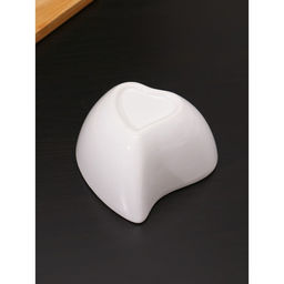 Соусники BellaTenero Сердце, 125 мл, на бамбуковой подставке, набор 3 шт., керамика, белые