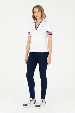 Женская белая футболка Неожиданная скидка в корзине - U.s. polo assn фото 4