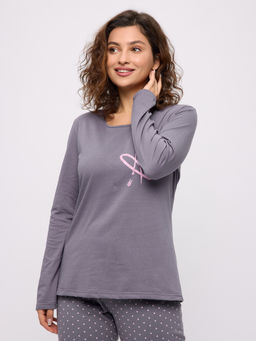 Пижама женская из кулирки Today серый - Амадэль фото 11