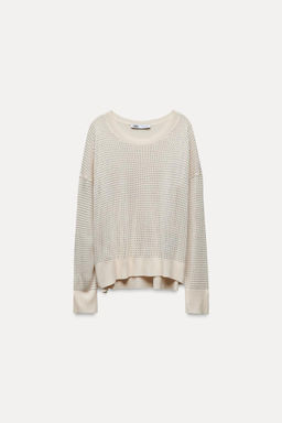 FINE KNIT TOP WITH RHINESTONE DETAIL - Zara фото 12