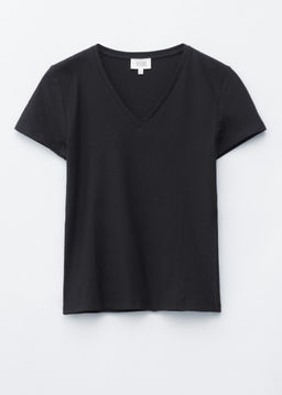 Camiseta de algod?n con escote en pico - H&m фото 2