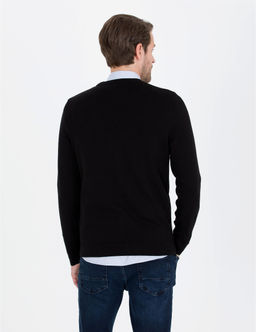 Siyah Slim Fit Basic D__meli Triko H_rka - Pierre cardin фото 5
