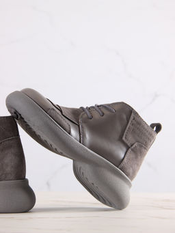 Ботинки 305.927gr.Серый замок замша+серый игуана+серый/байка