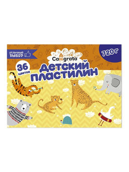 Пластилин 36цв 720 г Calligrata классический  фото 6