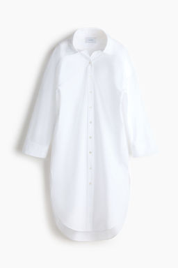 Vestido camisero de popelina
