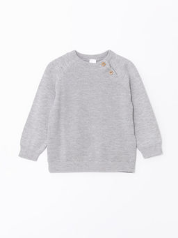 Bisiklet Yaka Uzun Kollu Triko Erkek Bebek Kazak