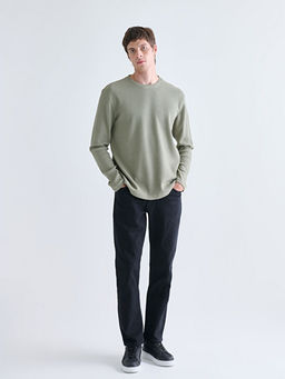 Bisiklet Yaka Erkek Sweatshirt