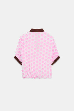 BLUSA ESTRUCTURA FLORES / Rosa - Zara фото 6
