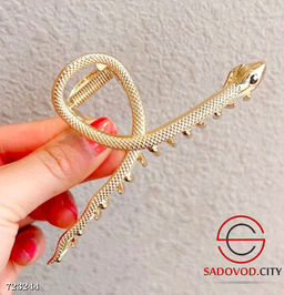 Металлическая заколка для волос в форме змеи - Bruno фото 5