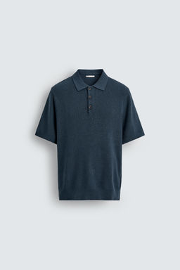 PURL KNIT POLO SHIRT - Zara фото 7