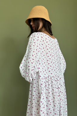 Платье женское MOON085/03/Белый, розовый - M&G all natural фото 8