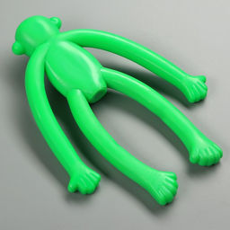 Игрушка для собак Обезьяна с пищалкой, 19,5 см, силикон, зелёная - Пижон фото 3