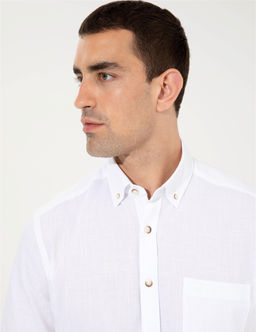Beyaz Regular Fit K_sa Kollu G_mlek - Pierre cardin фото 2