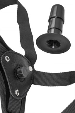 Трусики для страпона TOYFA RealStick Strap-On Abigail, экокожа, черные