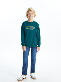 Bisiklet Yaka Erkek ?ocuk Sweatshirt