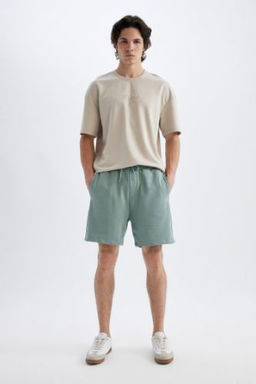Regular Fit Duz Paca Cepli Basic Duz Sort